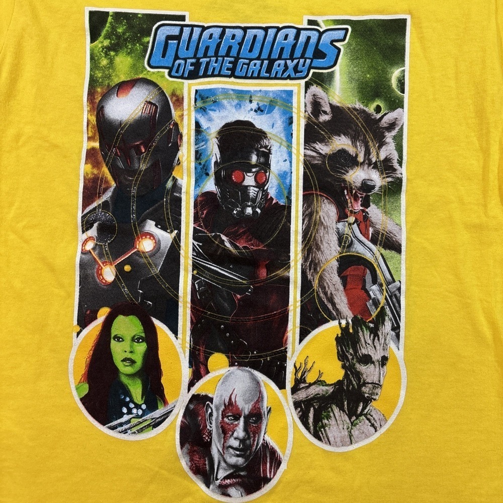 Marvel Yellow Guardians Of The Galaxy Children's T Shirt - Picture 2 of 6